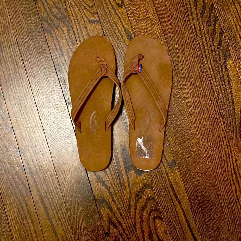 Brown Rainbow thong sandals